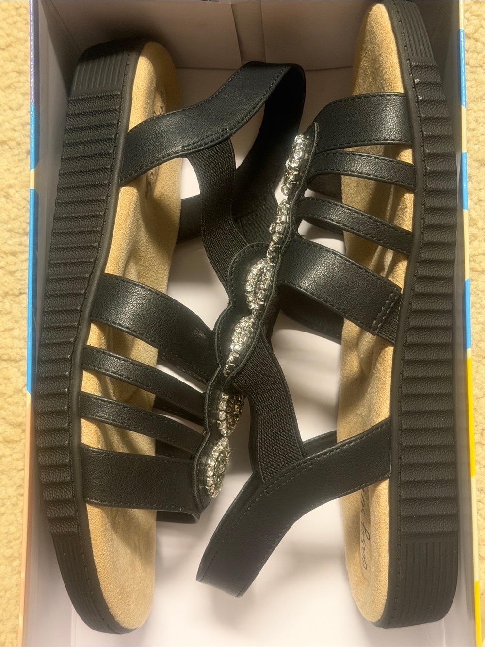 easy street Black Samira Women’s Sandals - Picture 3 of 4
